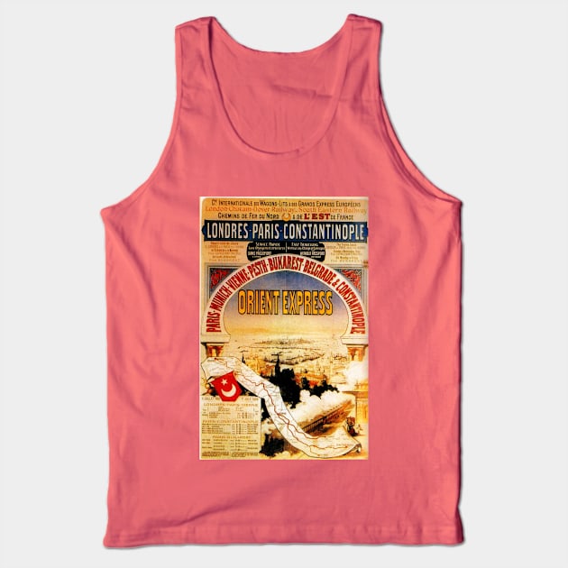 Vintage Travel Poster - Orient Express Tank Top by Starbase79